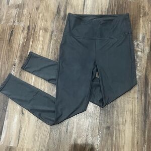 Women’s brushed suede looking gray leggings- S